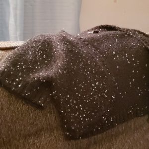 Black and silver short  dressy sweater